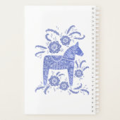 Blue Swedish Dala Horse Individuelle Name Planner Planer (Rückseite)