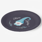 Blue Swedish Gnome Holiday Paper Teller (Schrägansicht)