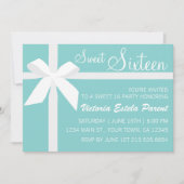 Blue Sweet 16 Einladung (Vorderseite)