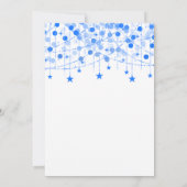 Blue Sweet 16 Funkelnd String Lights Rett Date Save The Date (Rückseite)