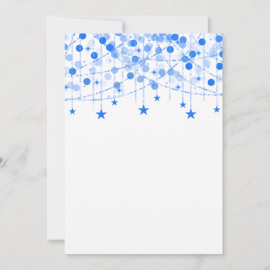 Blue Sweet 16 Funkelnd String Lights Rett Date Save The Date (Rückseite)