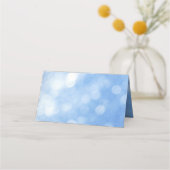 Blue Sweet 16 Glitzer Lights Custom Platzkarte (Rückseite)