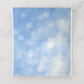 Blue Sweet 16 Glitzer Lights Custom Platzkarte (Innenseite Aufgefaltet)