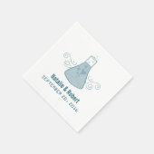 Blue Sweet Chemie Paper Napkins Serviette (Ecke)