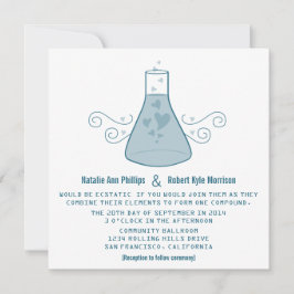 Blue Sweet Chemistry Wedite Invite Einladung