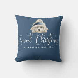 Blue, Sweet Christmas Niedlich Festive Westie Pupp Kissen