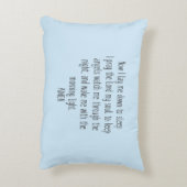 Blue Sweet Dreams niedliches Lamm mit Namen und Ge Dekokissen (Rückseite(Vertikal))