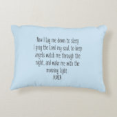 Blue Sweet Dreams niedliches Lamm mit Namen und Ge Dekokissen (Rückseite)