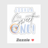 Blue Sweet ein 1. Geburtstag Aufkleber (Blatt)