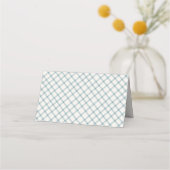 Blue Sweet Floral Baby Shower Folded Place Card Platzkarte (Rückseite)