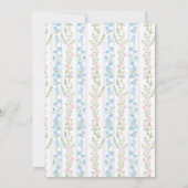 Blue Sweet Little Pumpkin Baby Dusche Einladung (Rückseite)