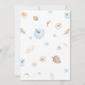 Blue Sweet Little Pumpkin Fall Baby Shower Einladung (Rückseite)