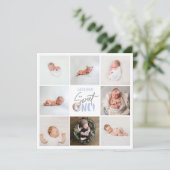 Blue Sweet One donut 1. Geburtstag Multi Foto (Stehend Vorderseite)