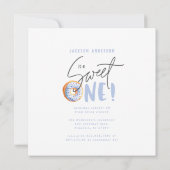 Blue Sweet One donut 1. Geburtstag Multi Foto (Rückseite)