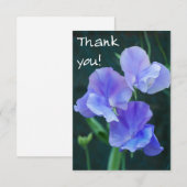 Blue Sweet Pea Blume Vielen Dank, dass Sie die Kar Dankeskarte (Vorne/Hinten)