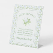 Blue Sweet Pea Boy Schnuller Hunt Baby Dusche Sockelschild (Vorderseite)