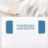 Blue Sweet Polka Dot Holiday Address Labels (Insitu)