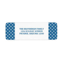 Blue Sweet Polka Dot Holiday Address Labels
