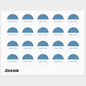 Blue Sweet Polka Dot Holiday Stickers (Blatt)