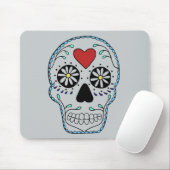 Blue Sweet Sugar Skull Mouse Pads Mousepad (Mit Mouse)