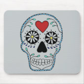 Blue Sweet Sugar Skull Mouse Pads Mousepad (Vorne)