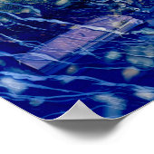 Blue Swimmingpool Design Plakat Wand an Wand Kunst (Ecke)