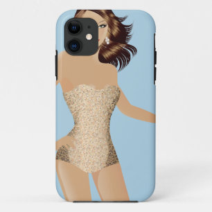 Blue Swimsuit Girl iPhone 5 Barely There™ 11 Hülle