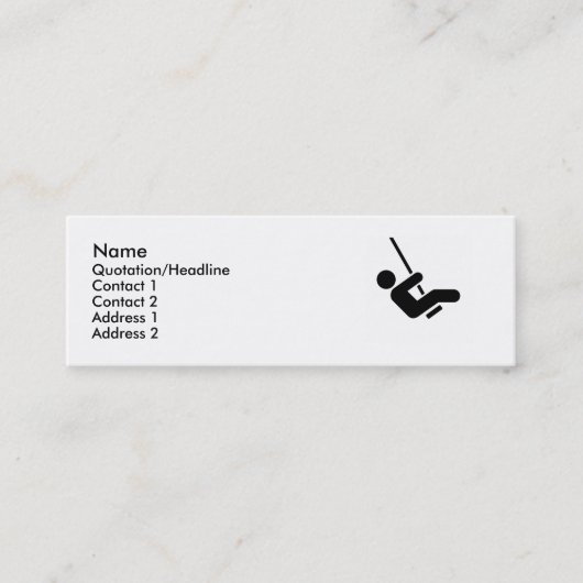 Blue Swinger Calling Card Mini Visitenkarte (Vorderseite)