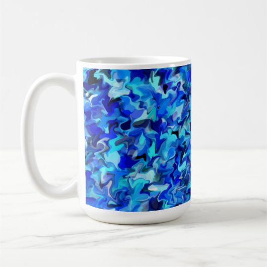 Blue Swirl 15oz Tasse (Links)