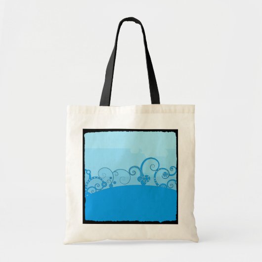 Blue Swirl Fantasy Tote Bag Tragetasche (Vorne)
