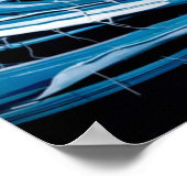 Blue Swirl Female Model Poster Wand an Wand (Ecke)