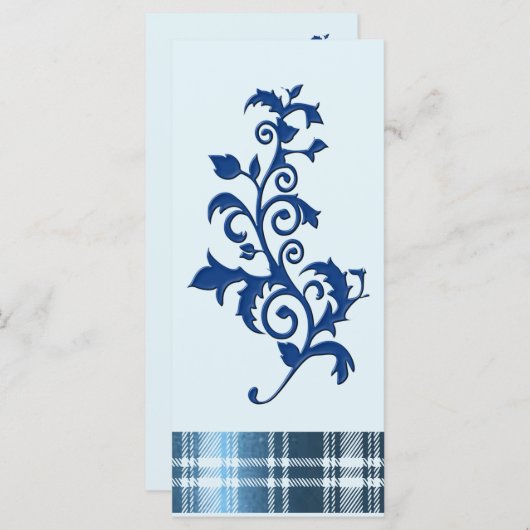 Blue Swirl Grußkarte: (Vorne/Hinten)