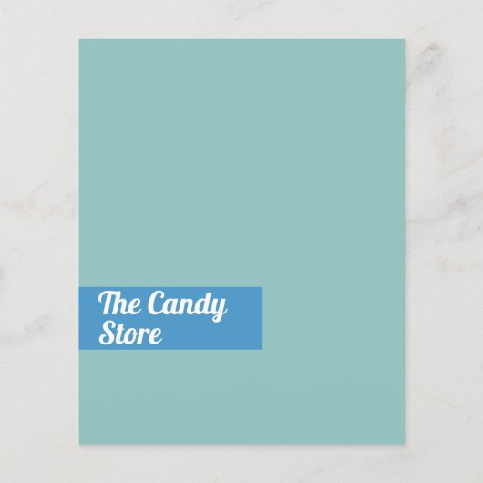 Blue Swirl Lollipop, Süßwarenartikel Werbung Flyer (Hinten)