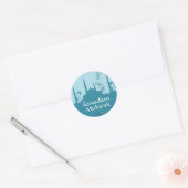Blue Swirl Moschee Stickers (Umschlag)