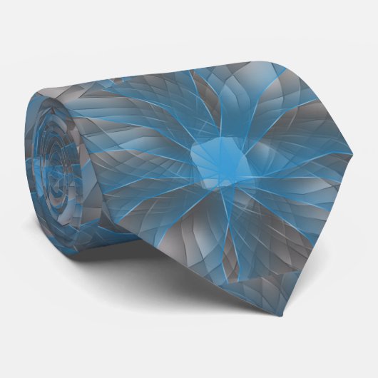 Blue Swirl Necktie Krawatte (Gerollt)