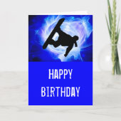 Blue Swirl Snowstorm Karte (Vorderseite)