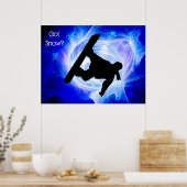 Blue Swirl Snowstorm Poster (Küche)