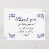 Blue Swirl - Vielen Dank Postkarte (Vorne/Hinten)