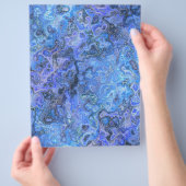 Blue Swirly Marble Bulk Scrapbook Paper Pages Flyer (Hand)