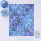Blue Swirly Marble Bulk Scrapbook Paper Pages Flyer (Einzeln)