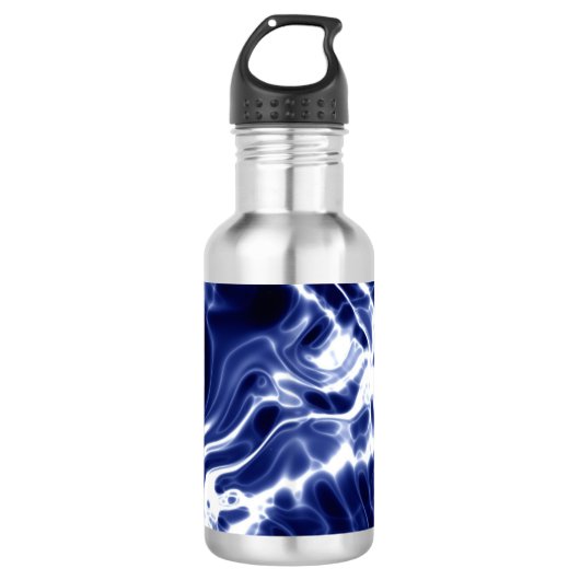 Blue swirly pattern edelstahlflasche (Vorderseite)
