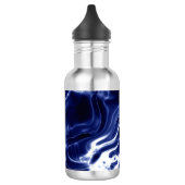 Blue swirly pattern edelstahlflasche (Links)