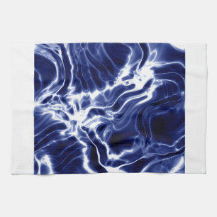 Blue swirly pattern geschirrtuch