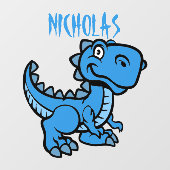 Blue T Rex Dinosaurier Fensteraufkleber (Blatt)