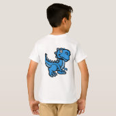 Blue T Rex Dinosaurier Personalisiert Name T-Shirt (Schwarz voll)