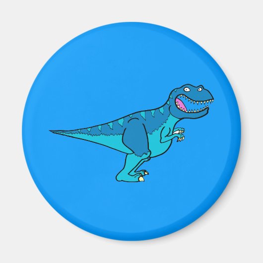 Blue T-rex Magnet (Vorne)