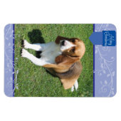 Blue Tab & Blüh Frohe Weihnachtsmagnet Magnet (Horizontal)