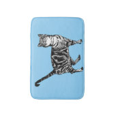 Blue Tabby Cat Pastel Girls Katzen Katzen Bath Mat Badematte (Vorderseite Vertikal)