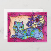 Blue Tabby Cat Postkarte (Vorne/Hinten)
