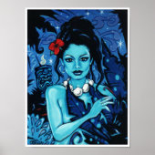 'Blue Tabu' Art Poster Print (Vorne)